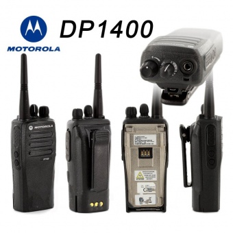 Носимая радиостанция Motorola DP-1400, вид с разных ракурсов