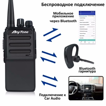 AnyTone V15 подключение Bluetooth