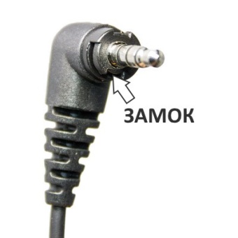 Гарнитура KME-K5CAT-B для POC раций Kirisun T60/T65 - система фиксации в разъеме