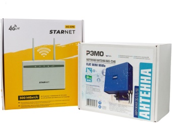Комплект для 3G/4G интернета Роутер StarNet 4G - CPE и внешняя антенна РЭМО 2346