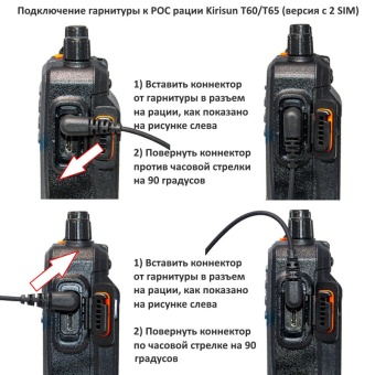 Гарнитура KME-K5CAT-B для POC раций Kirisun T60/T65